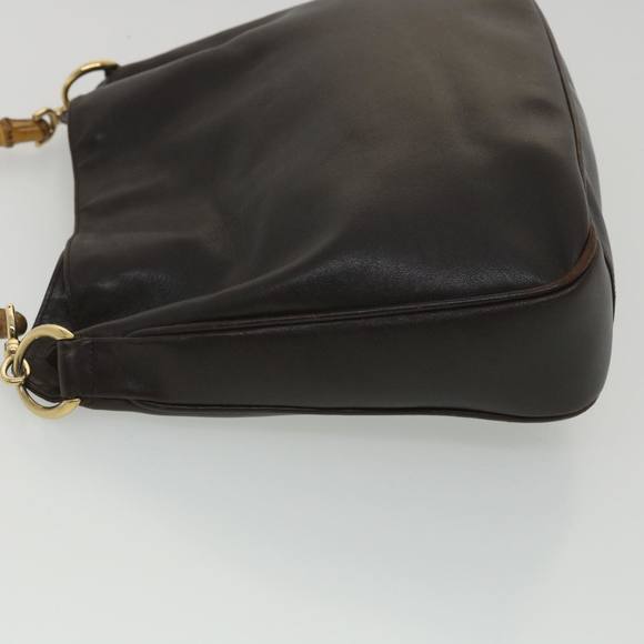 GUCCI Bamboo Hand Bag Leather 2way Brown 001.2058.1638.0 Auth yk6201B - Picture 4 of 16